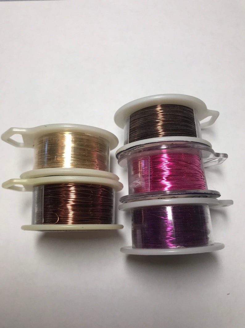5 spools of 26 gauge wire 105 yards total Beadsmith CraftWire 5 colors see item description
