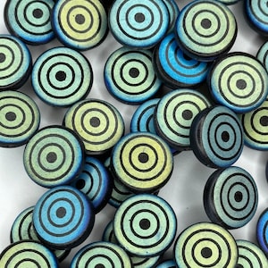 2-hole Coins Czech Glass Shapes, 10 pieces, 14 mm