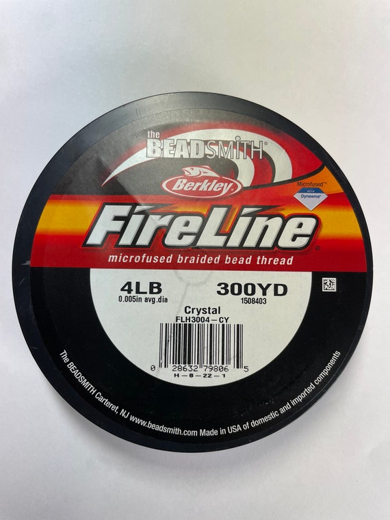 4lb Crystal Berkley Fireline Micro Fused Braided Bead Thread, 50 Yards, 125  Yards, 300 Yards 