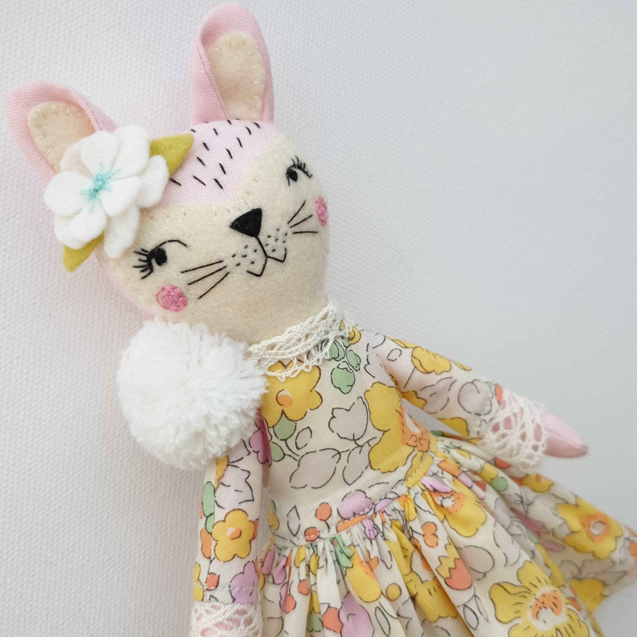 Dolls Clothes Pattern Long sleeved dress for 9 inch fox | Etsy