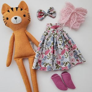 Deer Darling Dolls DIY Stuffed Cat Doll Pattern PDF Sewing for Beginners Easy Craft Pattern Baby Shower Gift Handmade Baby Gift Pattern Nursery Decor Sewing Pattern