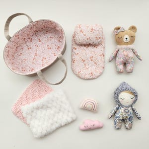 Mini Doll And Carrycot Sewing Pattern Nursery Toy PDF Tutorial mini-doll-and-carrycot-sewing-pattern-nursery-toy-pdf-tutorial