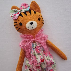 Deer Darling Dolls Handmade Cat Doll Pattern Memory Cat Doll Pattern Comfort Toy Sewing Pattern Easy Sewing Pattern Cat Stuffed Animal Learn to Sew PDF Sewing Pattern
