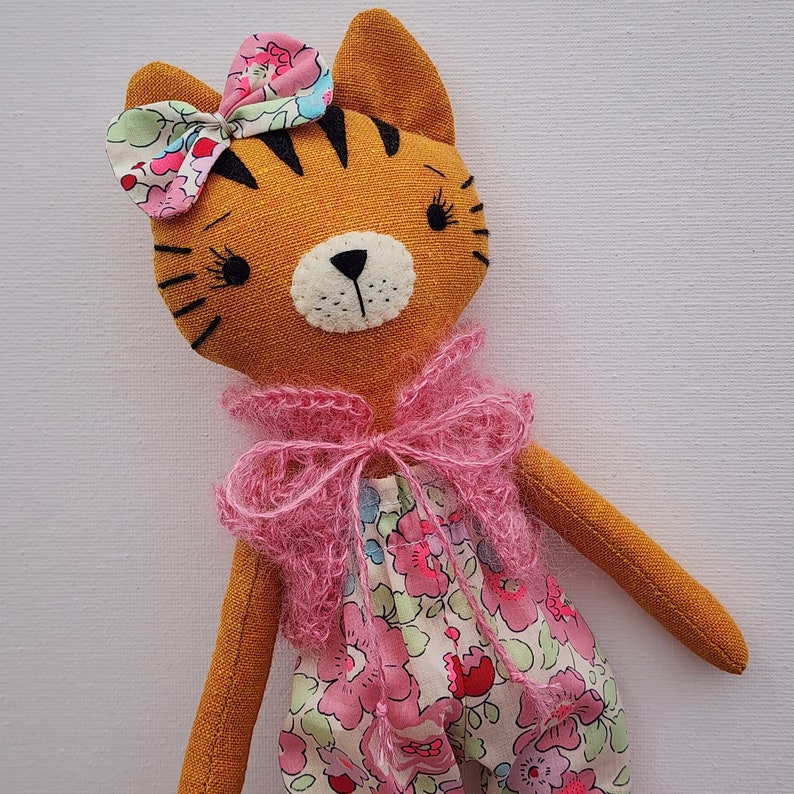 Deer Darling Dolls Handmade Cat Doll Pattern Memory Cat Doll Pattern Comfort Toy Sewing Pattern Easy Sewing Pattern Cat Stuffed Animal Learn to Sew PDF Sewing Pattern