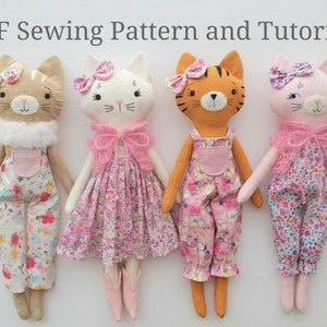 Kitten Doll Sewing Pattern Digital pdf Doll Sewing Pattern. image 1