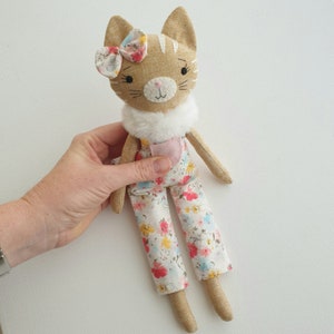 Deer Darling Dolls DIY Stuffed Cat Doll Pattern PDF Sewing for Beginners Easy Craft Pattern Baby Shower Gift Handmade Baby Gift Pattern Nursery Decor Sewing Pattern