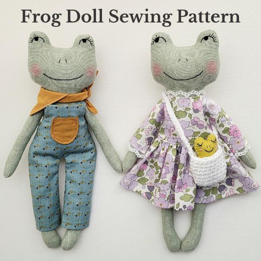 Frog Doll Sewing Pattern PDF With Clothes Heirloom Soft Toy Tutorial - Etsy