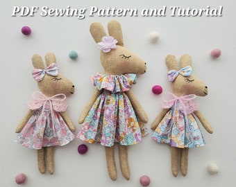 Kangaroo Doll Sewing Pattern PDF. Doll Sewing Pattern and Tutorial. Mini Kangaroo Doll Sewing Pattern and Tutorial.