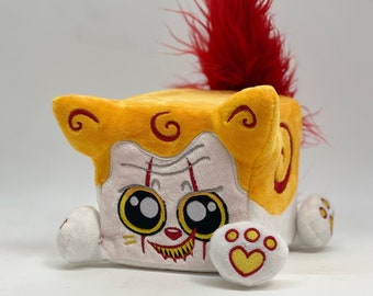 Otherwise (not Pennywise) the creepy horror clown plush kitty by Squaredy Cats