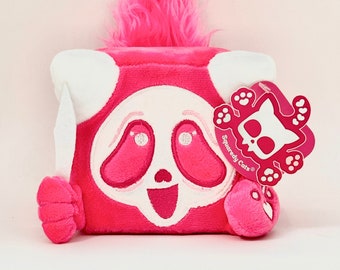 Kawaii horror PINK Squaredy Cats stackable sweet scary GhostPuss plushie