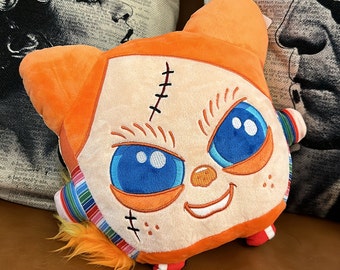 Squishy horror - The Good Them 2-sided Chucky Doll and Tiff parody stuffed pillow plush by Squaredy Cats