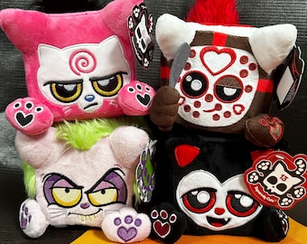 Squaredy Cats Plush Bundle: Mez-MeowMeow, Black Forest Friday, Beetleboo, Lucky 13