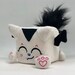 Batsy the Spoopy Cute White and Black Bat Plush Kitty by Squaredy Cats ...