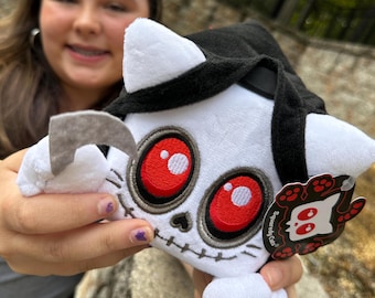 Grim Reaper Cat Plushie by Squaredy Cats
