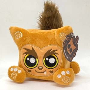 Caramel Candy Werewolf plush kitty by Squaredy Cats (Sweet Tooth aka Lykoi)