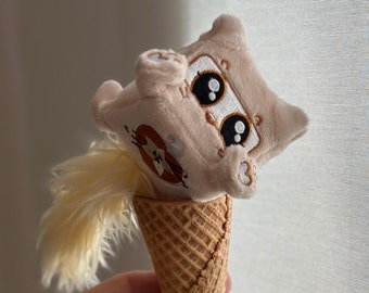 Vanilla Ice Cream Ninja mini plush by Squaredy Cats