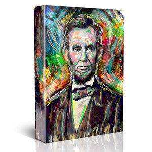 Abraham Lincoln Canvas Art, Abe Lincoln Canvas, President painting