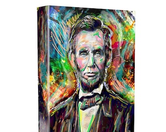 Abe Lincoln Painting Etsy