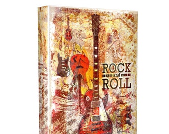 Rock and Roll Canvas Art, Guitar Canvas Print, Acoustic Guitar, Electric Guitar painting