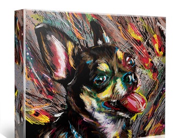 Chihuahua Art, Dog Canvas, Pet painting, Dog Painting, Pet Art