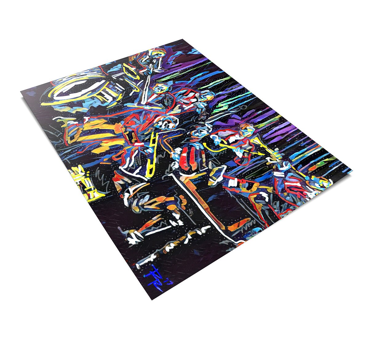 アート・デザイン・音楽 Jazz Records by Jorgen Grunnet Jepsen Chicago Jazz 4 Art Print by aihrgdesign - Fy