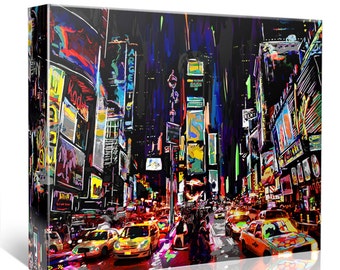 Times Square Art, NYC Canvas, New York painting