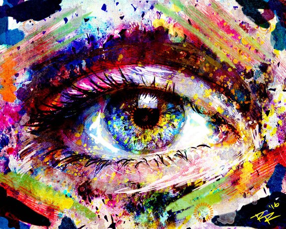 Eye Art Eye Art Print Eye painting | Etsy