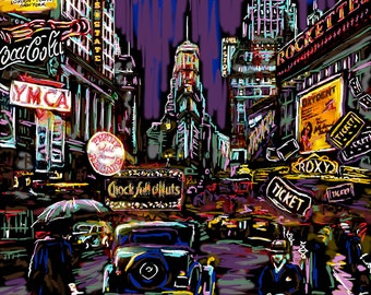 New York Art - Times Square Art - Home Decor - New York Gift - NYC