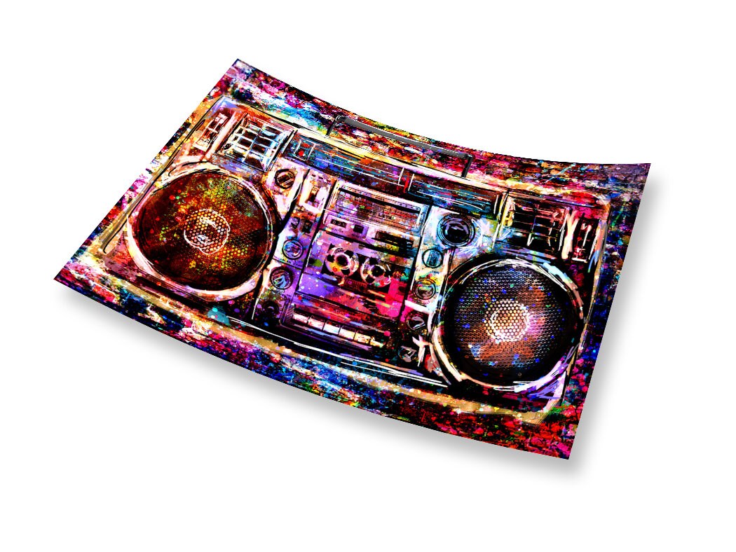 アート・デザイン・音楽 Yaacov agam by popper farnk Boombox Art Print, Music Art, Radio Artwork - Etsy
