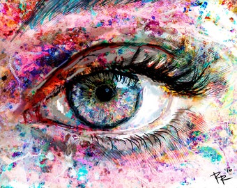 Eye Artwork, Eye Art Print, Eyes painting
