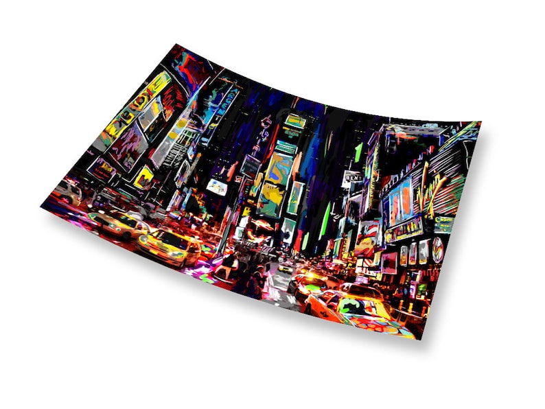 Times Square Art Print New York Art NYC Painting Etsy