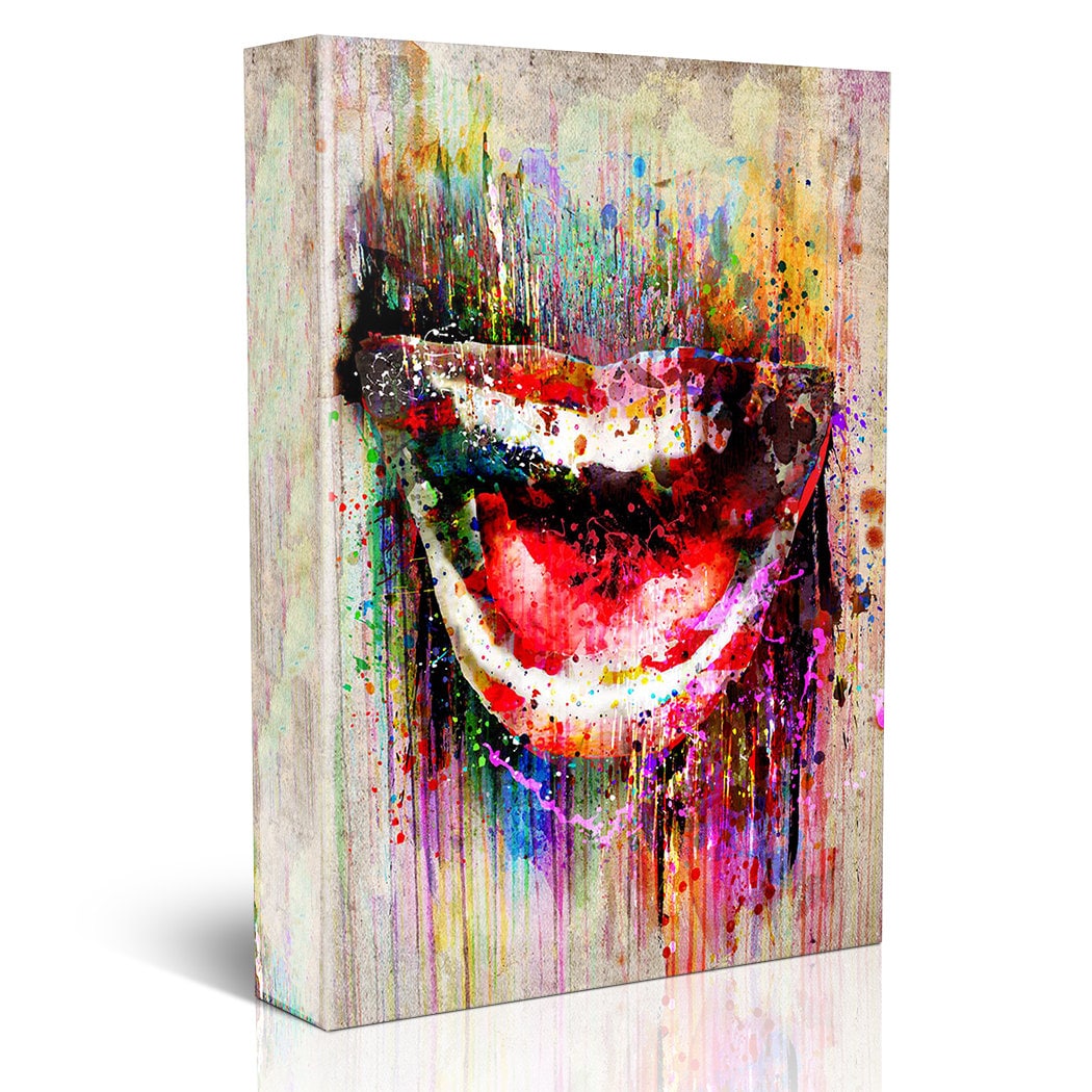 絵画 「Smile」 キャンバス Smile Painting, Mouth Canvas Print, Lips Wall Art - Etsy