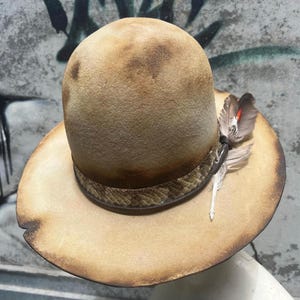 DAYTONA SAND Vintage Custom Open Crown Cowboy Hat