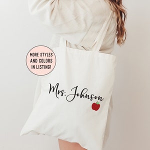Teacher Appreciation Gift, Teacher Tote Bag, Teacher Bag, Personalized Teacher Gift, Gift for Teacher, Thank You Gift, Christmas Gift