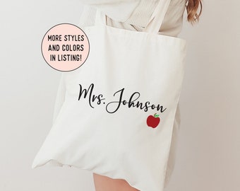 Teacher Appreciation Gift, Teacher Tote Bag, Teacher Bag, Personalized Teacher Gift, Gift for Teacher, Thank You Gift, Christmas Gift