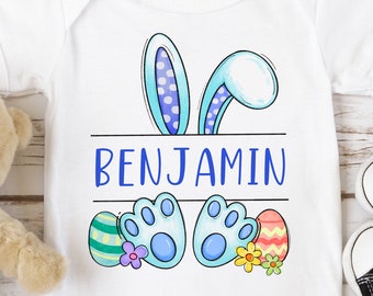 Toddler Boy Easter Shirt, Personalized Easter Egg Hunt Tshirt, Infant Baby Boy Easter Outfit, Easter Gift for Boys, Easter Basket Stuffers