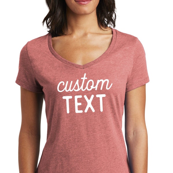 Custom Shirt, Gift for Her, Women's V-Neck Shirt Design, Custom T Shirt, Personalized Shirt, Custom Shirts, Custom Printing T-shirts, Tee