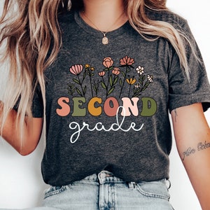 Second Grade Teacher Shirt, Wildflower Teacher Team Shirts, 2nd Grade Teacher T-Shirt, Elementary Tee, 2nd Grade Shirt, Second Grade TShirt