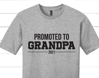 Promoted to Grandpa Shirt, Christmas Gift for Grandpa, Grandpa Shirt, Fathers Day Gift, Grandpa Gift, Pregnancy Reveal, Custom Grandpa Shirt