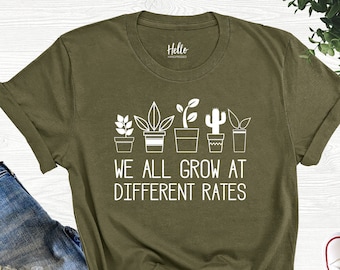 We All Grow at Different Rates Teacher Shirt Kindergarten - Etsy