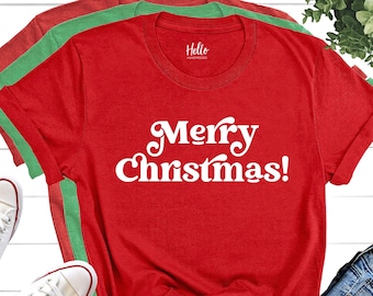 Merry Christmas Shirt, Classic, Vintage Christmas, Christmas Morning Tee, Gift for Friend, Holiday Pajamas, Family Shirt, Holiday T-shirt