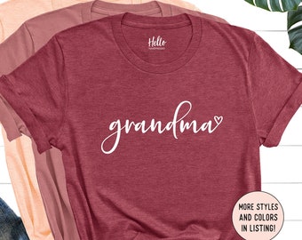 Grandma Shirt, Grandma Gift, Nana Shirt, Christmas Gift for Grandma, Mothers Day, Pregnancy Announcement Grandparents, Grandma Bear Shirt