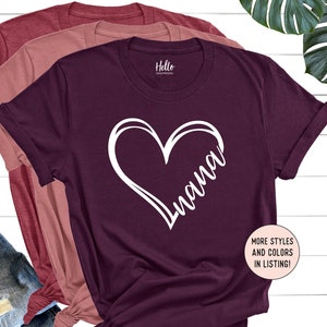 Nana Heart Shirt,  Nana Gift, Mothers Day Gift for Nana T-Shirt, Nana Tee, Cute Nana Shirt, Grandma Gift, Grandmother Shirt, Birthday Gifts