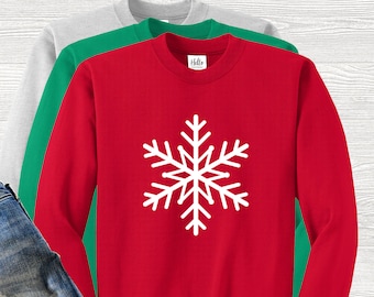 Snowflake Sweatshirt, Christmas Sweatshirt, Holiday Shirt, Merry Christmas, Christmas Gift, Snow Shirt, Snowflake Shirt, Let It Snow