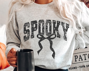 Stay Spooky Sweatshirt, Halloween Sweatshirt, Halloween Gift, Womens Halloween Sweatshirt, Spooky Season Shirt, Ghost Halloween, Coquette