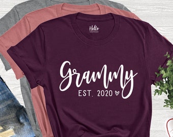 Grammy Shirt, Gift for Grammy,  Grammy Gift, Grammy Established Shirt, Grandma Shirt, Christmas Gift , Pregnancy Announcement Grandparents