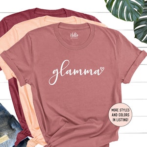 Glamma Shirt, Mothers Day Gift for Glamma, Glamma Gift, Pregnancy Announcement Grandparents, Best Glamma Ever, Grandma Shirt, Christmas Gift