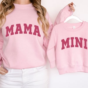 Varsity Style Mommy and Me Outfits, Mothers Day Gift from Daughter, Matching Mama and Mini Shirts, Mama Shirt, Birthday Gift for Mom