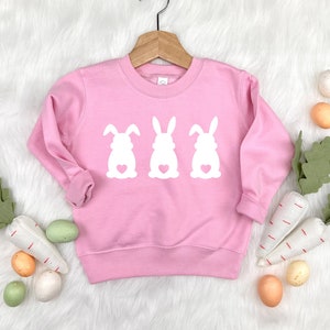 Girls Easter Shirt, Cute Bunny Sweatshirt for Girls, Funny Easter Graphic Shirt For Girl, Gift for Easter Basket, Toddler Easter Bunny Shirt