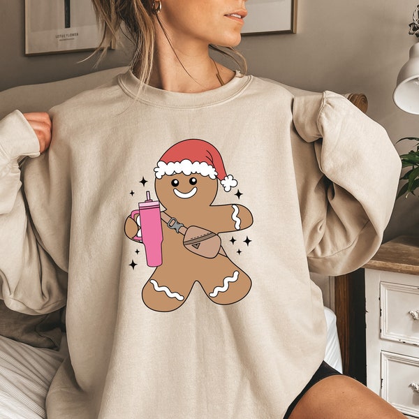 Bougie Gingerbread Sweatshirt, Funny Gift for Her, Boojee Holiday Sweatshirts, Cute Christmas Shirt, Stanley, Bougie Snowman, Tumbler